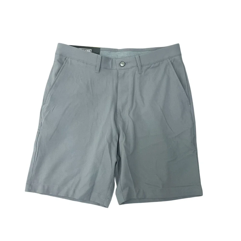 NWT Kirkland Signature Men's 32 Gray Stretch Shorts With UPF 50 Bermuda